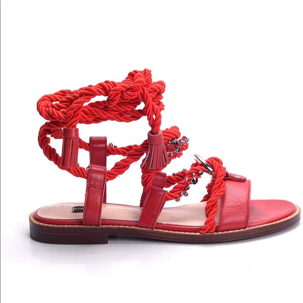 Pinko  🥰🌺🌼sandals genuine leather with ropes size 39